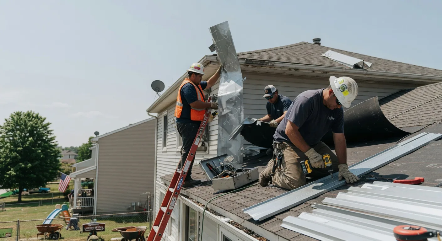 Storm Damage Metal Roof Repair in Chesterhill, OH